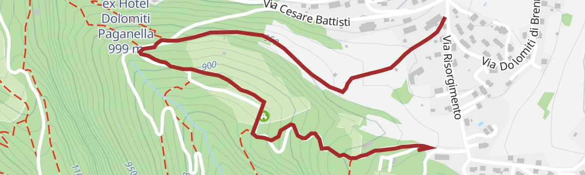 Route map: Sentiero di Lutia walk